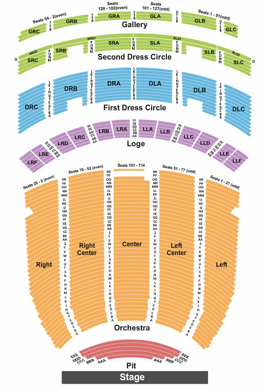 Fabulous Fox Theatre Beauty and the Beast Seating Chart